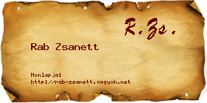 Rab Zsanett névjegykártya