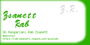 zsanett rab business card